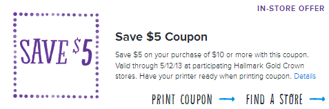 Hallmark Coupon