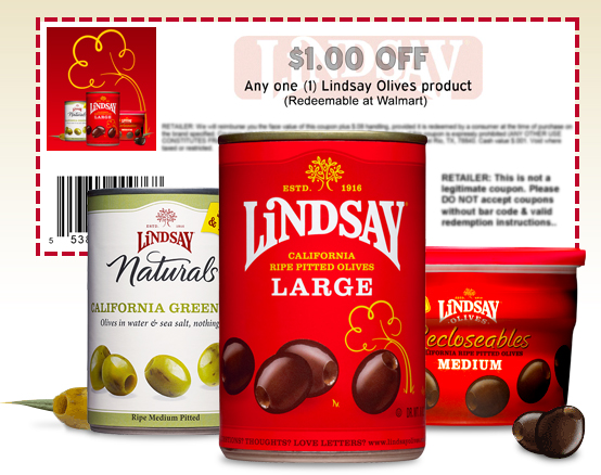 $1/1 Lindsay Olive Coupon