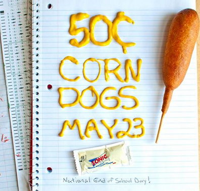 $.50 Corn Dogs at Sonic