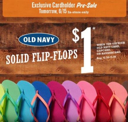 $1 Old Navy Flip Flop Sale