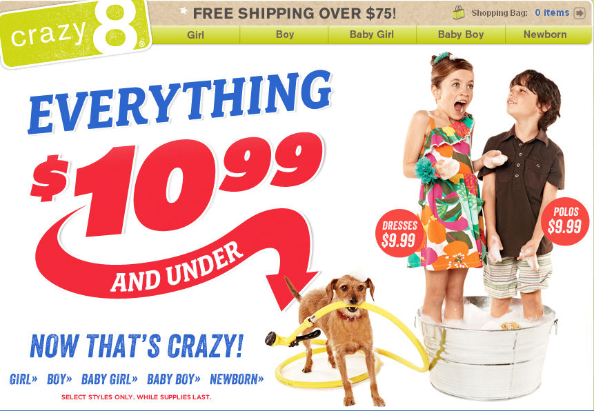 Crazy 8 Sale-$10.99 or Under