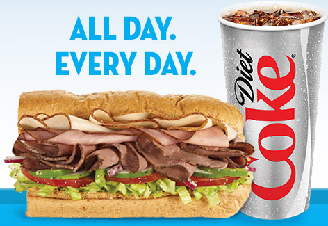 Subway $4 Sub and Drink