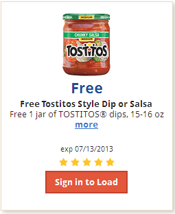 Free Tostitos Dip at Kroger