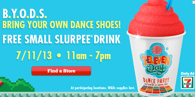 Free Slurpee at 7-Eleven