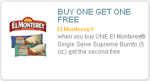 $.50 El Monterey Burritos at Meijer