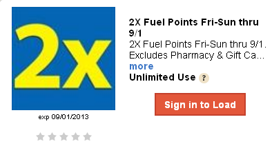 Kroger Fuel Points