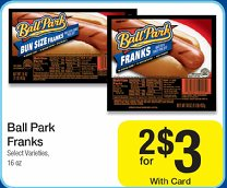 $.50 Ball Park Hot Dogs at Kroger