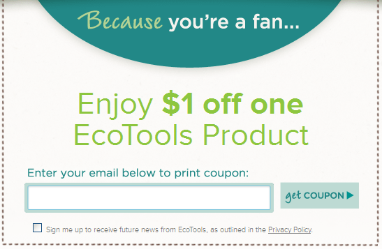 $1/1 EcoTool Coupon