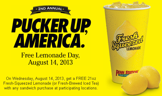 Free Lemonade Day at Penn Station