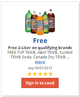 Free Ten Soda at Kroger