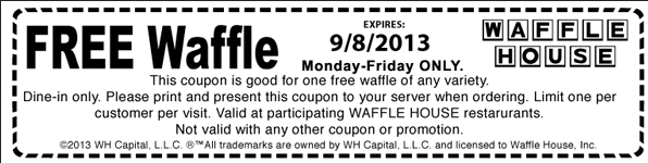 Free Waffle at Waffle House