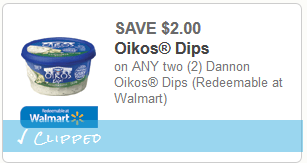 $2/2 Dannon Oikos Dips