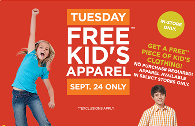 Free Kids Clothes at Sears Outlet- Today Only!