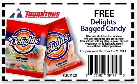 Free Candy at Thorntons