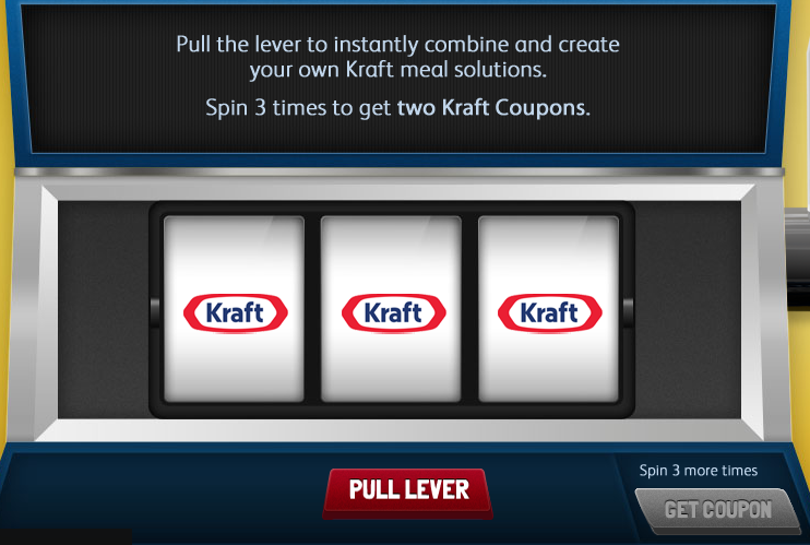 Kraft Coupons with Spin and Win Game