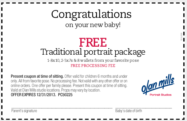 Free Portrait Package from Olan Mills