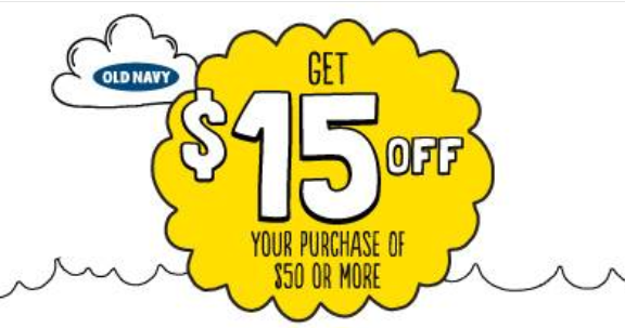 $15/$50 Old Navy Coupon