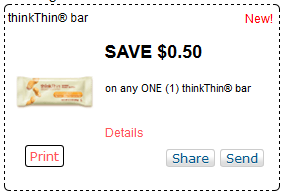 New ThinkThin Coupon and Kroger Deal