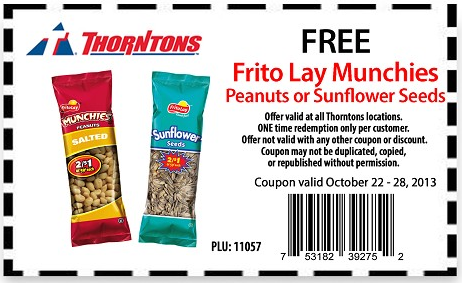 Free Frito Lay Sunflower Seeds or Peanuts at Thorntons