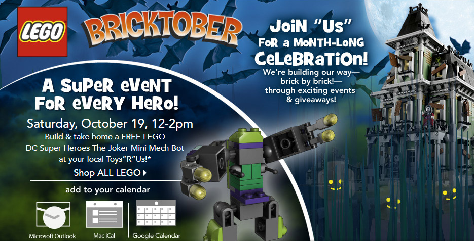 Free LEGO Build at Toys R Us