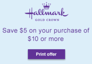 $5 off $10 Hallmark Coupon