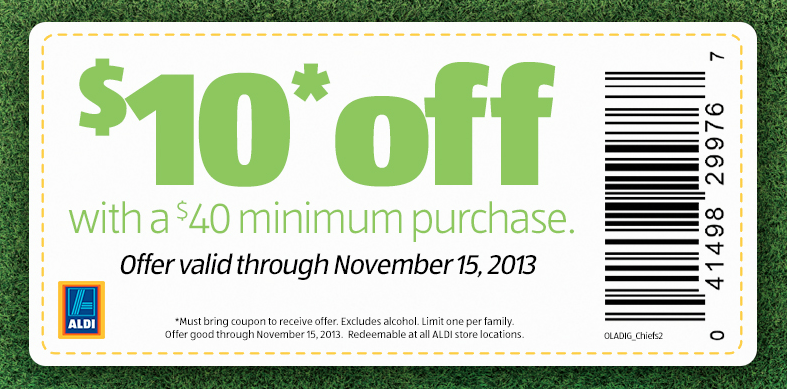 $10/$40 Aldi Coupon