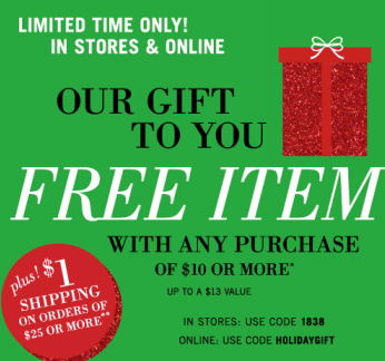 Free Bath and Body Works Product with $10 Purchase