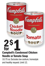 Campbell’s Soup $.05 at Meijer