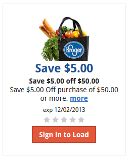$5 off $50 Coupon at Kroger