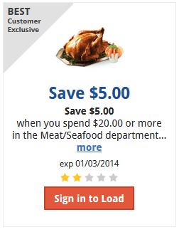 $5 off $20 Meat Purchase at Kroger