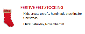 Michaels Kids Club- Festive Felt Stocking