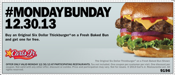 B1G1 Free Hardee’s Thickburger