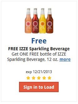 Free Izzy Beverage from Kroger