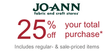 25% off Jo-Ann Fabric Coupon