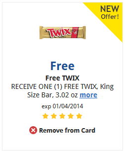 Free King Size Twix at Kroger