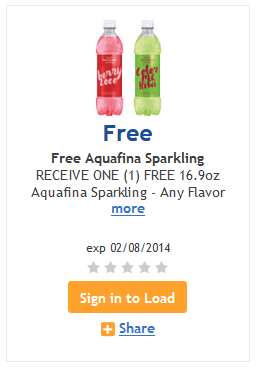 Free Aquafina at Kroger