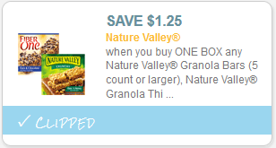 New $1.25 Nature Valley Coupon and Catalina