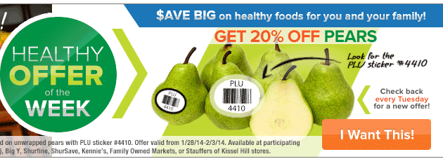 20% off Pears from Saving Star
