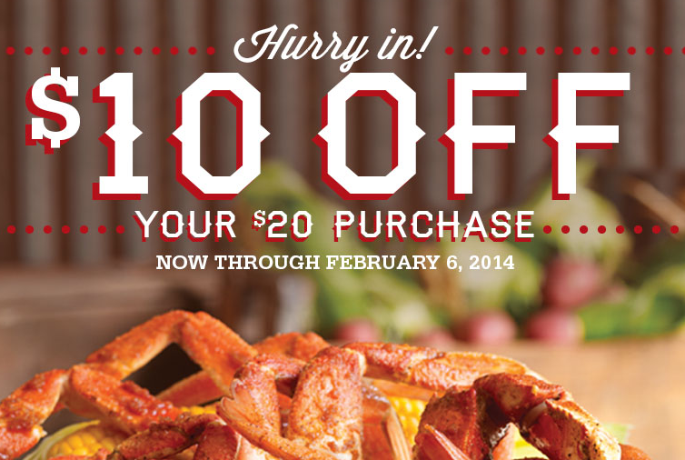 $10 off $20 Joe’s Crab Shack Coupon