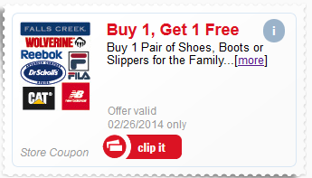 B1G1 Free Shoes at Meijer