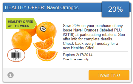 20% off Navel Oranges
