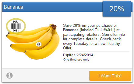 20% Off Bananas with Savingstar
