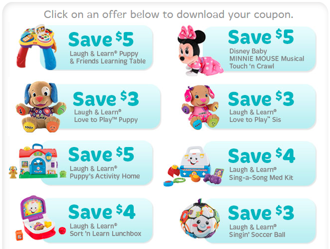 New Fisher Price Coupons