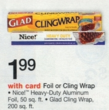 Glad Wrap only $.99 at Walgreens