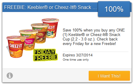 Free Keebler Snack Cup