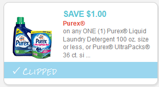 New $1/1 Purex Coupon – $.26 each at CVS