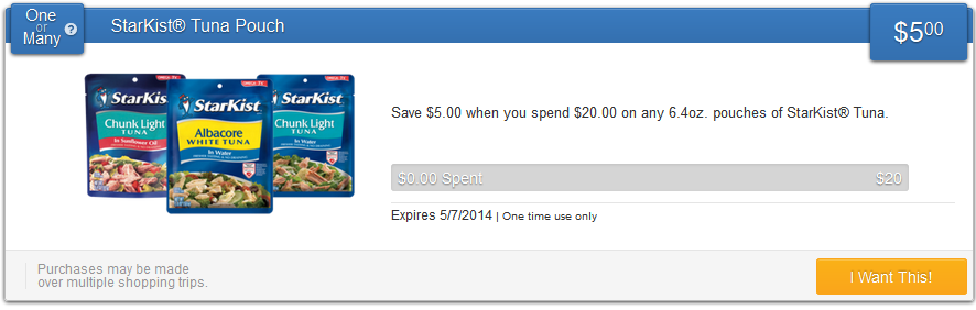 New SavingStar Starkist Deal