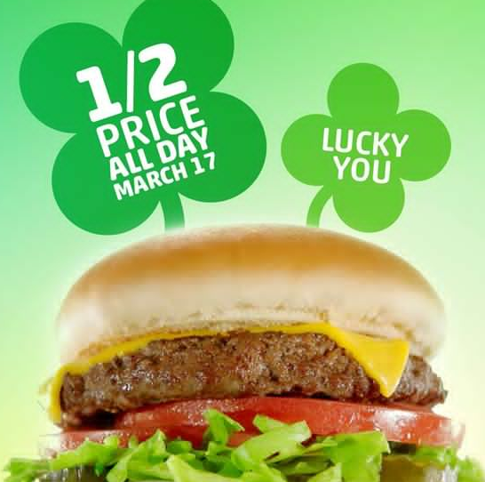 1/2 Price Sonic Cheeseburger