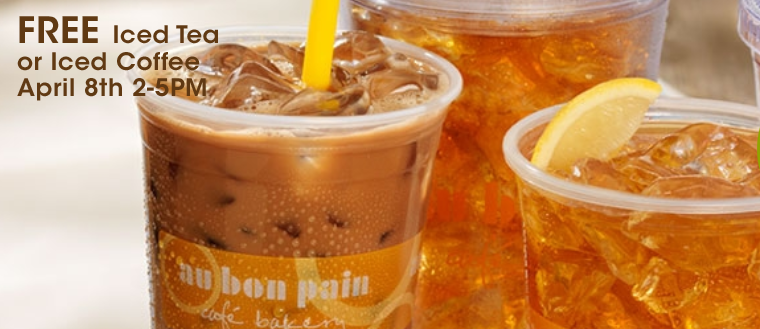 Free Iced Coffee or Iced Tea from Au Bon Pain