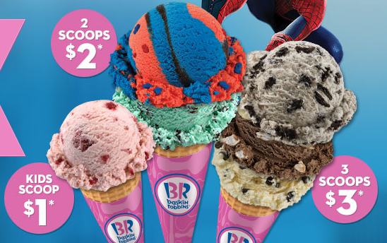 Baskin-Robbins $1 Ice Cream Cones